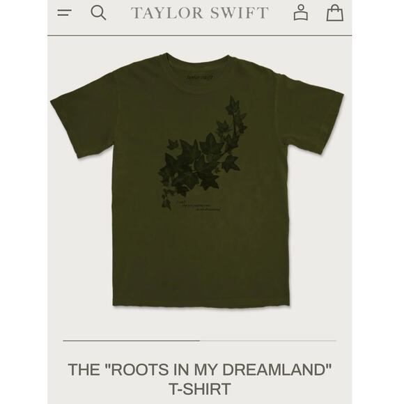 Taylor Swift Evermore the "roots in my dreamland" T-Shirt - Size XS - Picture 1 of 6